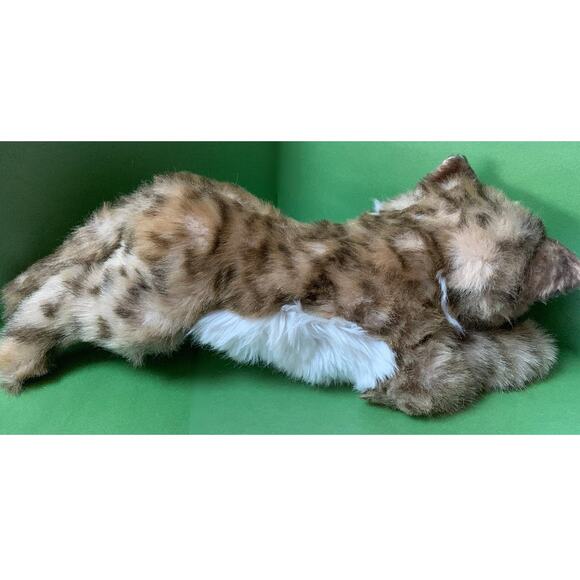 Plush Tiger Stripe Cat By Jockline Made in Italy mid-1980s - Picture 4 of 7